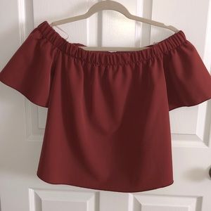Dark orange brownish shoulder top